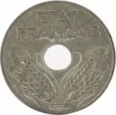 Francia 20 Centimes Etat Francais - 1942 in Zinc- VF