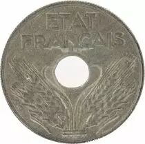 Francia 20 Centimes Etat Francais - 1942 in Zinc- VF
