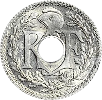 Francia 20 Centimes Etat Francais - 1944 in Zinc