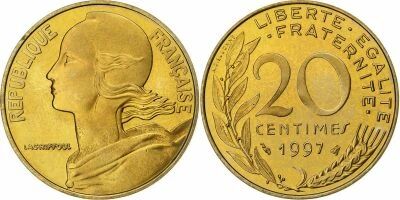 Francia 20 centimes Lagriffoul - 1997 - Proof