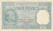 Francia 20 Francs - Bayard - 18-01-1917 - S�rie N.1342