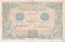 Francia 20 Francs - Blue - 29-01-1913 - Serial O.4045 - P.68