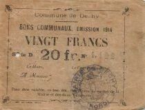 Francia 20 Francs - City of Dechy - 1914 - Serial D