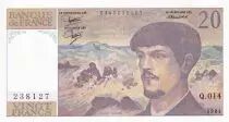 Francia 20 Francs - Debussy  - 1984 - Serial Q.014
