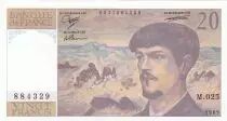 Francia 20 Francs - Debussy  - 1989 - Serial M.025