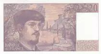 Francia 20 Francs - Debussy  - 1989 - Serial X.025