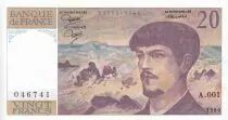 Francia 20 Francs - Debussy - 1980 - Serial A.001 - P.151