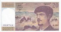 Francia 20 Francs - Debussy - 1980 - Serial A.001 - P.151