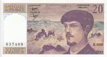 Francia 20 Francs - Debussy - 1980 - Serial B.006 - P.151