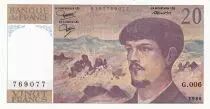 Francia 20 Francs - Debussy - 1980 - Serial G.006