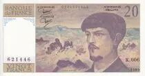 Francia 20 Francs - Debussy - 1980 - Serial K.006 - P.151