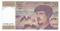 Francia 20 Francs - Debussy - 1980 - Serial M.002