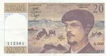 Francia 20 Francs - Debussy - 1980 - Serial Q.003 - P.151