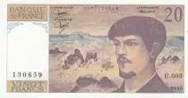 Francia 20 Francs - Debussy - 1980 - Serial U.003