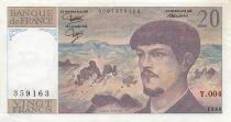 Francia 20 Francs - Debussy - 1980 - Serial Y.004