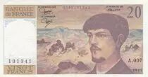 Francia 20 Francs - Debussy - 1981 - Serial A.007