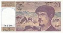Francia 20 Francs - Debussy - 1981 - Serial Y.007