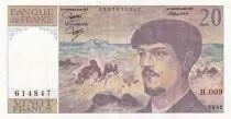 Francia 20 Francs - Debussy - 1982 - Serial H.009