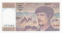 Francia 20 Francs - Debussy - 1983 - Serial D.010