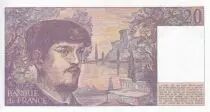Francia 20 Francs - Debussy - 1984 - Serial A.013 - P.151