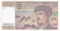Francia 20 Francs - Debussy - 1984 - Serial F.014