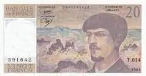 Francia 20 Francs - Debussy - 1984 - Serial T.014