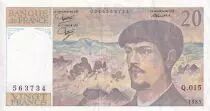 Francia 20 Francs - Debussy - 1985 - Serial S.015 - P.151
