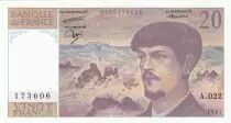 Francia 20 Francs - Debussy - 1987 - Serial A.022