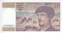 Francia 20 Francs - Debussy - 1987 - Serial F.018 - P.151