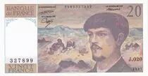 Francia 20 Francs - Debussy - 1987 - Serial J.020 - P.151