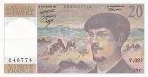 Francia 20 Francs - Debussy - 1987 - Serial V.021