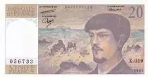 Francia 20 Francs - Debussy - 1987 - Serial X.019