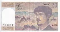 Francia 20 Francs - Debussy - 1988 - Serial N.023 - P.151
