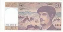 Francia 20 Francs - Debussy - 1989 - Serial E.024 - P.151