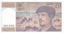 Francia 20 Francs - Debussy - 1989 - Serial N.025 - P.151