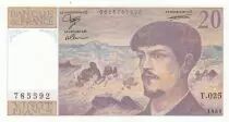 Francia 20 Francs - Debussy - 1989 - Serial T.025