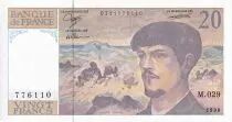 Francia 20 Francs - Debussy - 1990 - Serial M.029 - P.151
