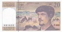 Francia 20 Francs - Debussy - 1991 - Serial F.033 - P.151