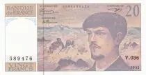 Francia 20 Francs - Debussy - 1992 - Serial V.036