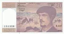 Francia 20 Francs - Debussy - 1995 - Serial Y.047