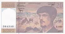 Francia 20 Francs - Debussy - 1997 - Serial F.050 - P.151