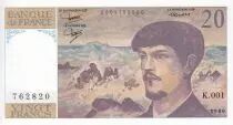 Francia 20 Francs - Debussy - 1997 - Serial K.001 - P.151