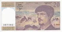 Francia 20 Francs - Debussy - 1997 - Serial L.003 - P.151