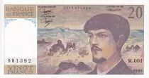 Francia 20 Francs - Debussy - 1997 - Serial M.001 - P.151