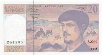 Francia 20 Francs - Debussy - 1997 - S&eacute;rie A.060