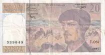 Francia 20 Francs - Debussy - 1997 - Varieties serials - VF to XF - F.66ter
