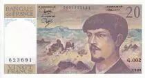 Francia 20 Francs - Debussy - Serial G.002 - 1980 - UNC - P.151