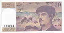 Francia 20 Francs - Debussy - Serial G.020 - 1987 - UNC - P.151