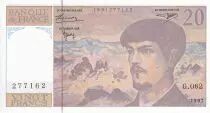 Francia 20 Francs - Debussy - Serial G.062 - 1997 - UNC - P.151