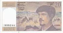 Francia 20 Francs - Debussy - Serial J.044 - 1993 - UNC - P.151